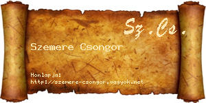 Szemere Csongor névjegykártya