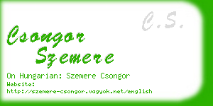 csongor szemere business card